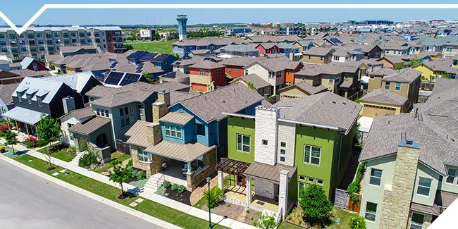 Residential roofs in Austin