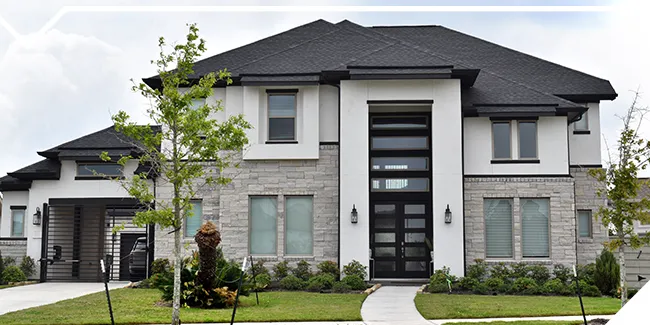 luxury home in houston with a new roof