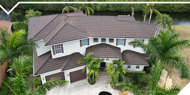 residential home in miami florida with new roof