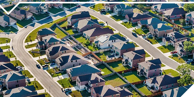 San Antonio aerial view of neighborhood
